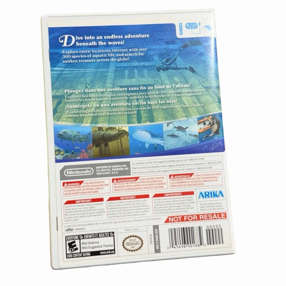 Endless Ocean Blue World (Nintendo Wii, 2010) Complete CIB W/ Manual (Tested)